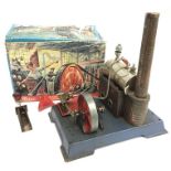 Wilesco (Germany) D5 Live Steam Stationary Engine. Overall F with well-used burner in F box.
