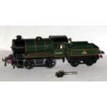 HORNBY 0 Gauge No 51 BR Green 0-4-0 # 50153 and Tender - a Good Plus body with a chip to a front