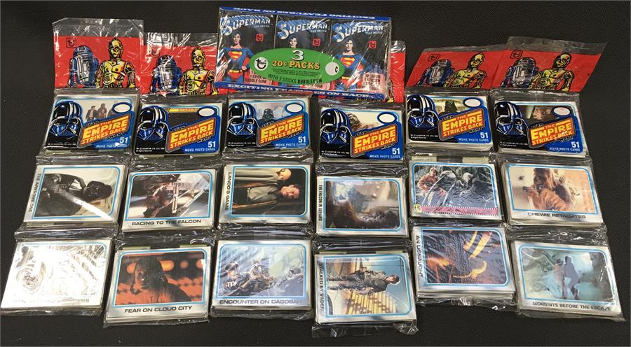 Six Topps Star Wars The Empire Strikes Back Movie Card rack packs, each containing 51 x collector'