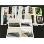 Quantity of Transcontinental and European Railway postcards, photographs and related, ages vary. (85