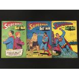 Three Ehapa German issue Superman Und Batman comics, c.1967: #7; #9; #13. Overall G with a couple of