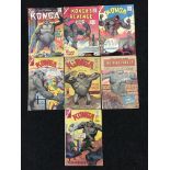 Seven Charlton Konga Volume 1 comics, based on King Kong film, c.1960's; #1; #3; #5; #13; #19 #