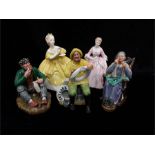 A quantity of Royal Doulton figures, A stitch in time ref h.n 2352 Corp 1965-The Wayfarer Hn 2362