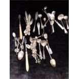 Silver and silver plated items spoons etc.