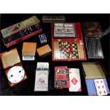 A small quantity of playing cards: chess game with other.