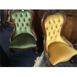 Two Victorian design chairs.