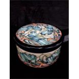 A Moorcroft 6" round lidded box Bells of Spring pattern designer E Bossoms Limited Edition.
