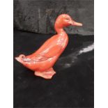 A Doulton Flambe duck.
