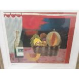 A Limited Edition print Mary Fedden wine and fruit 191/500.