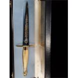 A Wilkinson Sword blue steel dagger / The Special Air Service Regiment - Golden Jubilee 1941-1991.