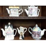 A quantity of collectable teapots.