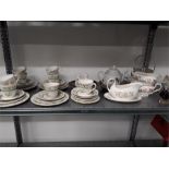 Mixed china to include the residue of a Royal Doulton 'Tonkin' tea set.
