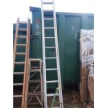 A 12ft double aluminium ladder.