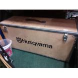 A large storage box for Husqvarna.
