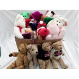 A quantity of Teddy bear Ty Beanie Babies.