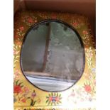 A box of mixed photo frames, mirror etc.