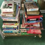 A large quantity of board games and puzzles.