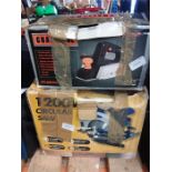 A 1200w boxed circular saw with a Challenge planer. (ag144496).