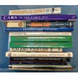 A box of automobile books.