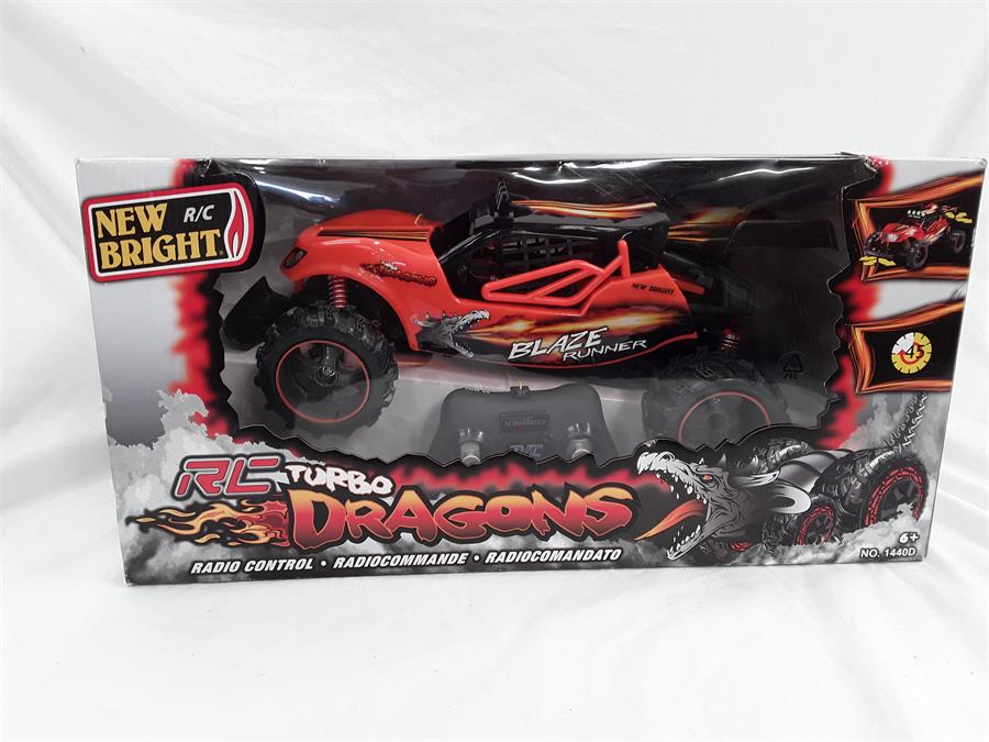 A boxed RC Turbo Dragon's radio controlled Blaze Runner. (R3)