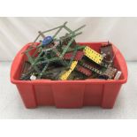 A box of loose Meccano.