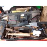 A Fat Max tool bag together with a tool tray of tools.