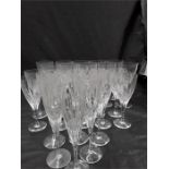 Glassware by Atlantis: ten large wine glasses, ten small wine glasses and six champagne flutes.