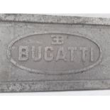 A cast aluminium Bugatti plaque.