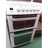 A Hotpoint Ultima ceramic hob electric oven 50cmW.