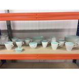 A quantity of Ice Green Poole Pottery tea service.