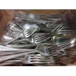 A part set of beaded and drop Silver cutlery table, desert ,tea, etc 1,955 grams approximately with