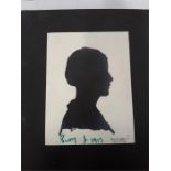 A collection of silhouette of the Wiltgenstein family inc Paul Wittpeptil ,Fritz Stochent .Jochem,