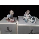 Lladro "Ready to roll" ref -6429 with Lladro "Sweet dreams" both boxed with Nao: I love you so much.