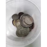 A tub of coins