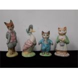 Beswick: Tom Kitten, 1948 bp3b, Foxy whiskered gentlemen,1954 bp3b, Jemima Puddleduck 1997, Ginger