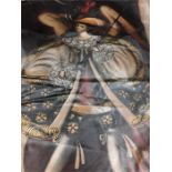 CHINESE picture print after wu butong a picture on canvas of a Spanish lady in full court dress