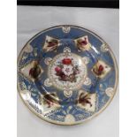 A finely painted Derby gilt and floral decorated plate. after George Daniels painted panels of birds