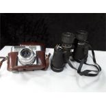Voightlander camera and a pair of Tasco binoculars