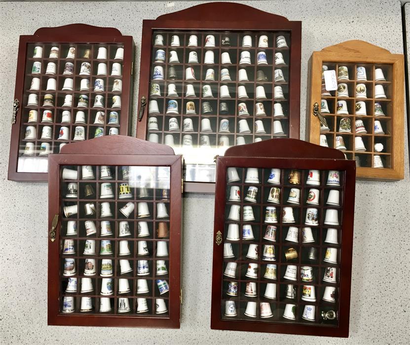 Five cabinets of thimbles together with a Forever Friends spice rack. - Image 2 of 2