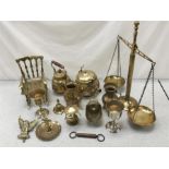 A collection of metalware.