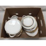 A china dinner service with other household items