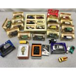 A collection of Lledo, Matchbox and other diecast vehicles. Two Orlando watches and a pack of