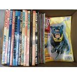 Two boxes 2000 AD annuals and comics featuring Judge Dredd.