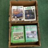 Two boxes of Motor Sport and Class & Sports Car magazines.