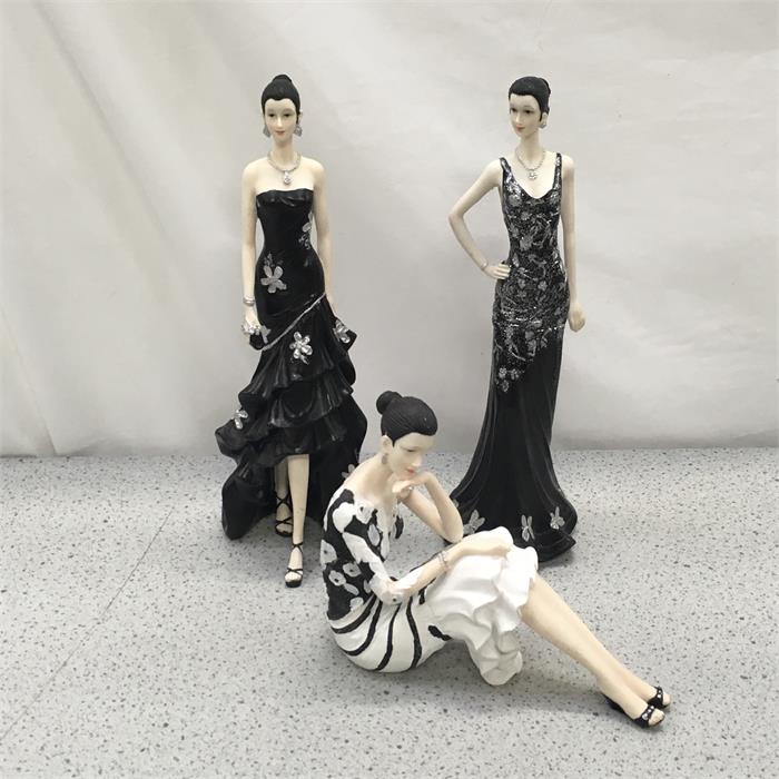 Four sets of dancing couples with three figurines. - Image 2 of 2