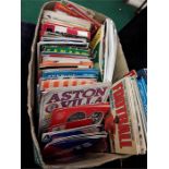 A large quantity of football programmes to include Southend, Aston Villa, Crystal Palace etc.