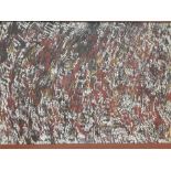 An Australian painting aborigine school signed on back Maureen nampajinpa Hudson b 13/08 /59 ASI