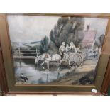 Two Birket Foster watercolours in frames