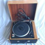 Goodsell Ex School Record Player. A nice wooden cased record player here with a BSR vari-speed