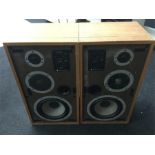 Celestine Ditton 551 Speakers. A pair of speakers here with front grills missing and cabinets having